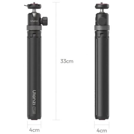 Ulanzi TT24 (S044A) - selfie stick i mini statyw 2w1, z szybkozłączką CKA  - wymiary, złożone